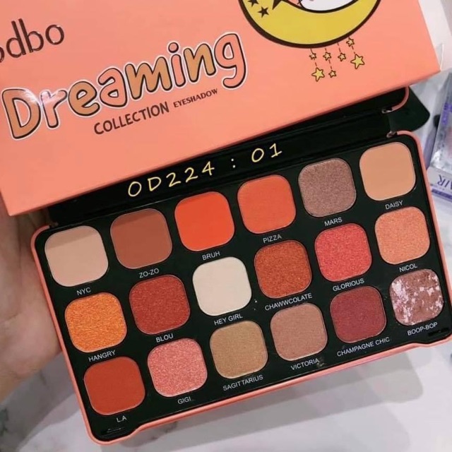 [Chính hãng] Bảng phấn mắt Odbo Dreaming 18 ô có luôn cả nhũ | BigBuy360 - bigbuy360.vn