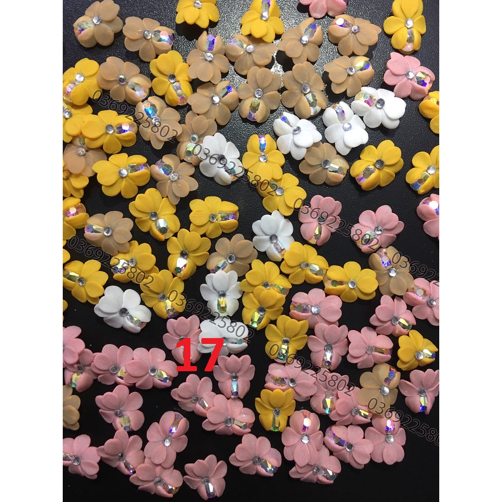 Chọn lẻ Hoa bột trang trí móng Nail mẫu 14 15 16 17 18