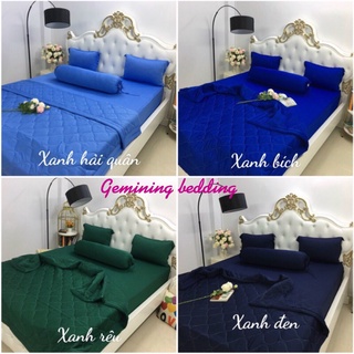 {Link 4} Bộ ga thun 4 món- drap thun Hàn Quốc(1 ga, 2 vỏ nằm, 1 vỏ ôm)
