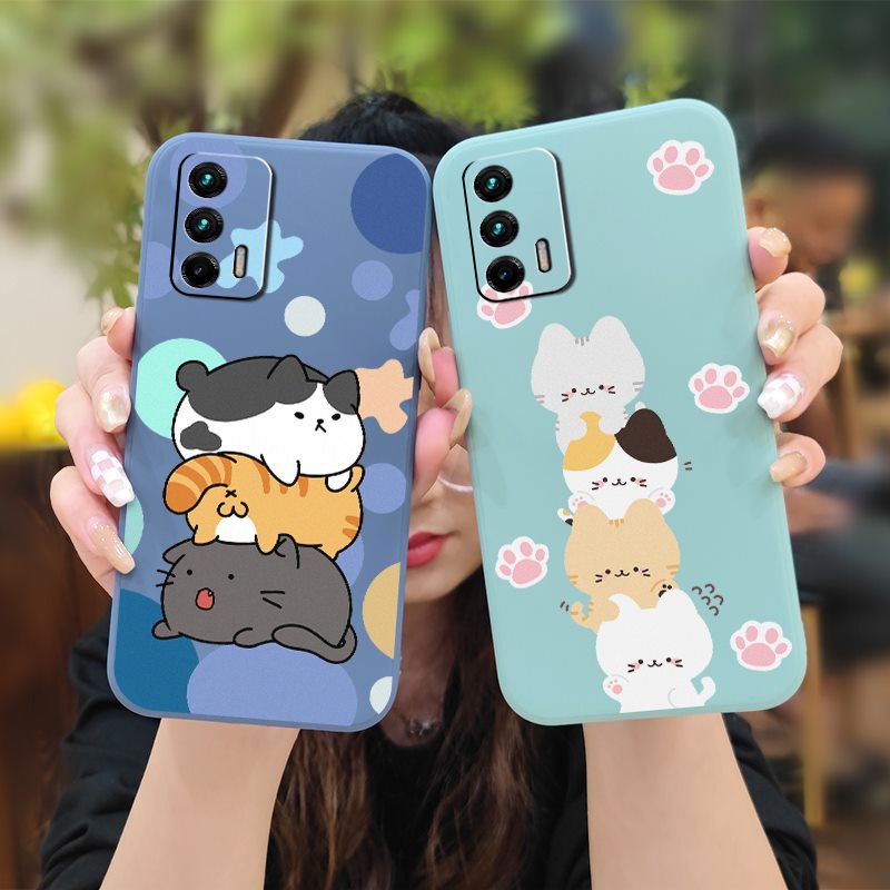 Ốp điện thoại silicon mềm màu trơn cho OPPO Realme GT/GT Neo/Q3 Pro 5G/X7 Max/GT Neo