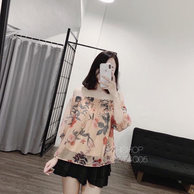 Áo sơ mi lệch vai nư giá 330k/1c