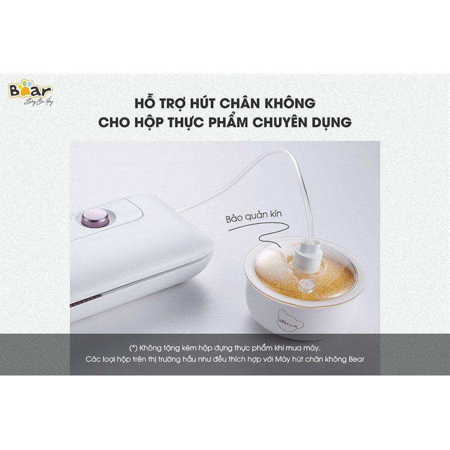 Hàng chính hãng 💝FREESHIPP💝  Máy hút chân không Bear FKJ-A01F1 - Cream - Hàng quốc tế