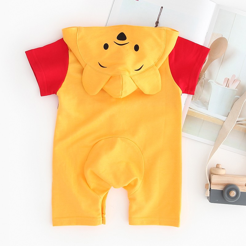 Áo liền quần hoodie in hình hoạt hình cho bé trai