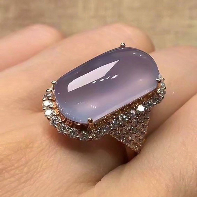 Nhẫn Mạ Vàng Hồng 18k Đính Đá Nhân Tạo Sang Trọng