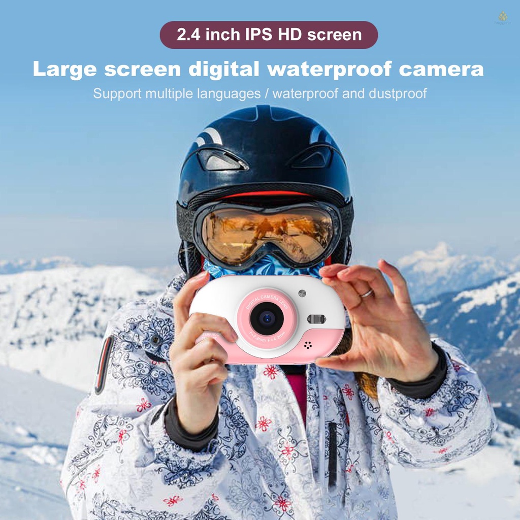 Camera kỹ thuật số 8MP chống thấm nước màn hình 2.4 Inch IPS HD tự hẹn giờ chụp hình cho bé 5s
 | BigBuy360 - bigbuy360.vn