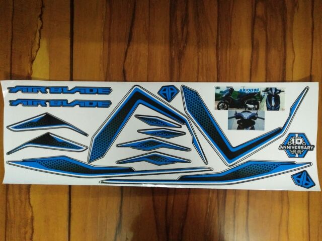 Bộ tem Airblade 2018 màu xanh hàng thiết kế