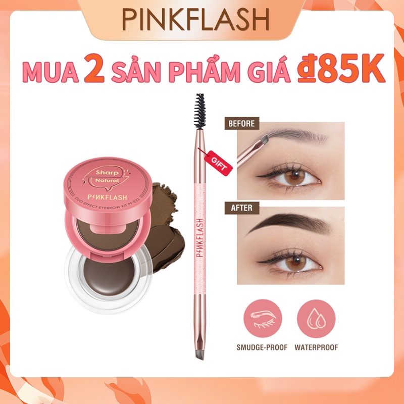 Kem Kẻ Lông Mày Và Kẻ Mắt 2 Trong 1 Chống Nước Chống Nhòe Sắc Tố Cao