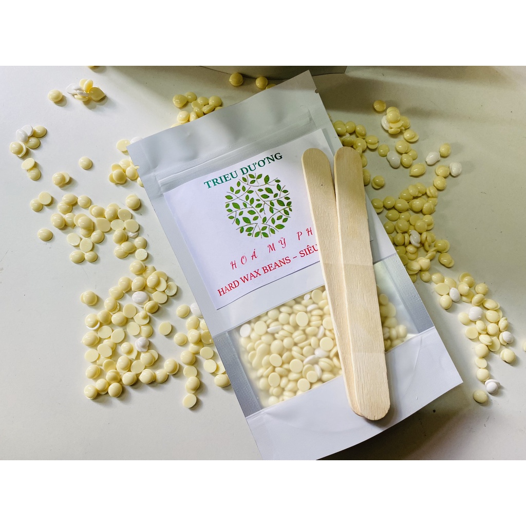 Hạt wax nóng wax lông thơm nhập khẩu,hard wax beans hương dừa - hoa nhài - ngọc trai cực thơm, siêu bám lông (Tặng que)