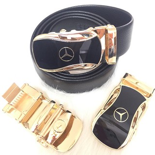 Thắt Lưng Da Nam Khóa Tự Động Cao Cấp Dây Nịt Nam Da Bò 100% Chính Hãng Mercedes Benz Mạ Vàng Nam Tính CK-9K