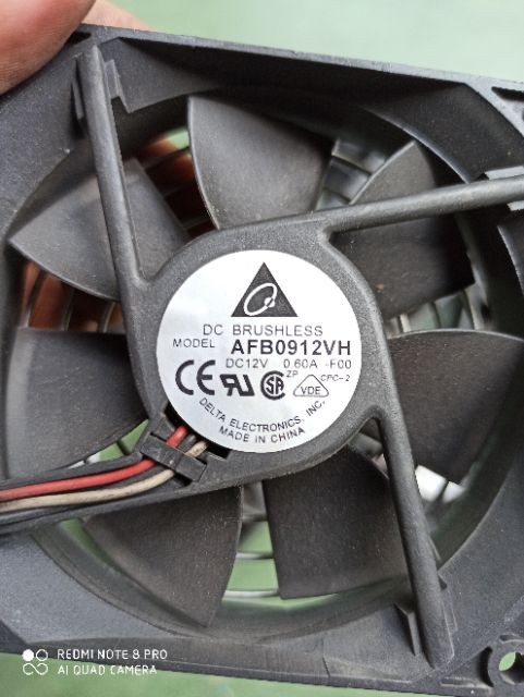 Quạt Delta, foxcom 12v 0.6A , vuông 9cm dày 2cm chuyên dùng cho Vga và Pc
