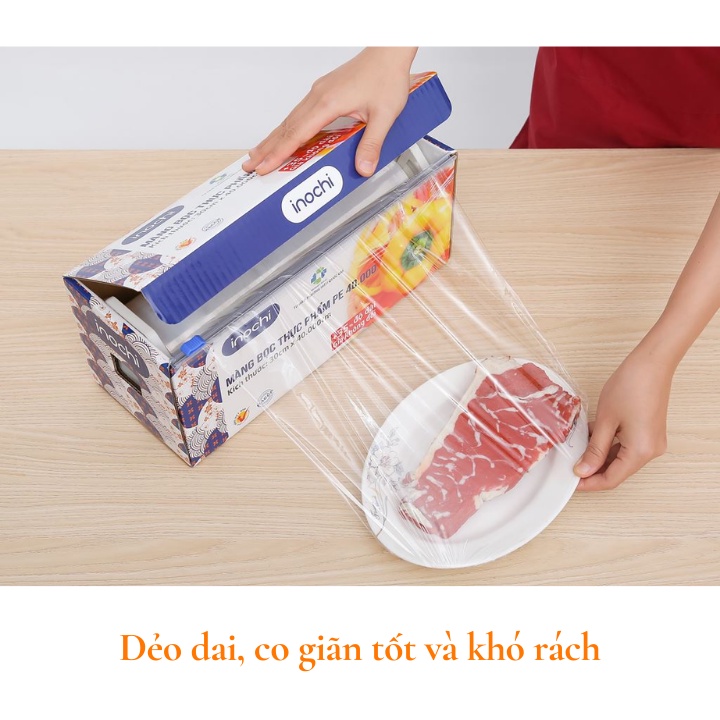 Màng bọc thực phẩm co giãn PE Shinsen Nhật Bản, tự hủy sinh học, an toàn tuyệt đối, không BPA Vapu HCM