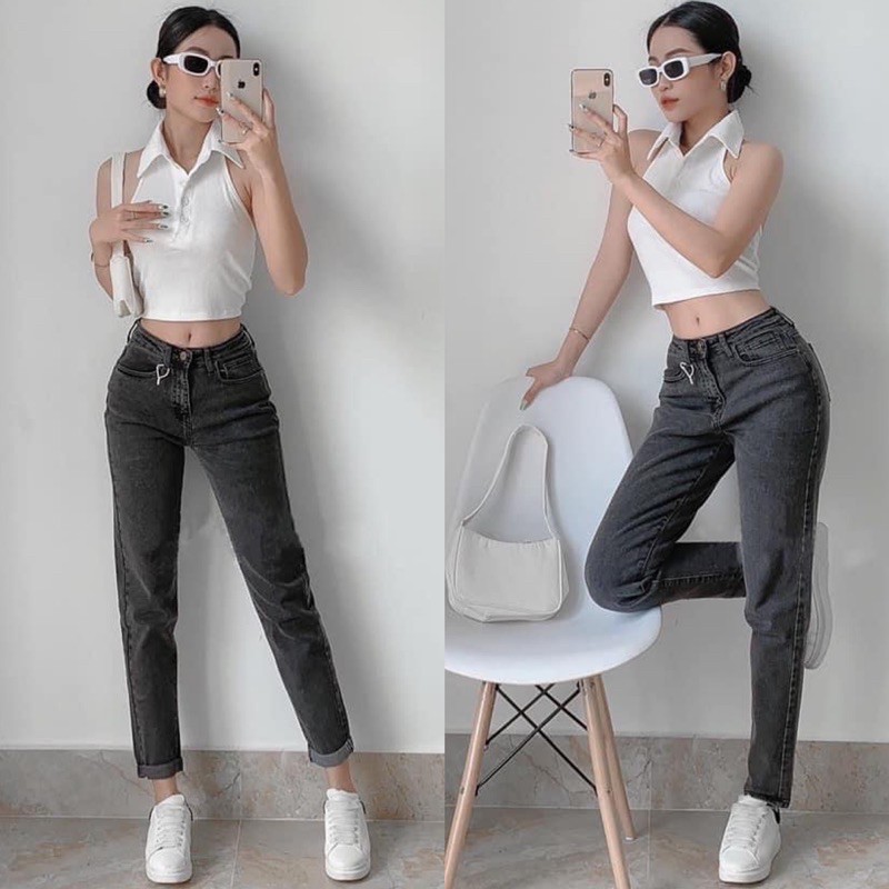 [Mã WASTMAY giảm 15% tối đa 30K đơn 150K] Quần BAGGY XÁM LƯNG CAO XUẤT XỊN MÓM STORE | BigBuy360 - bigbuy360.vn