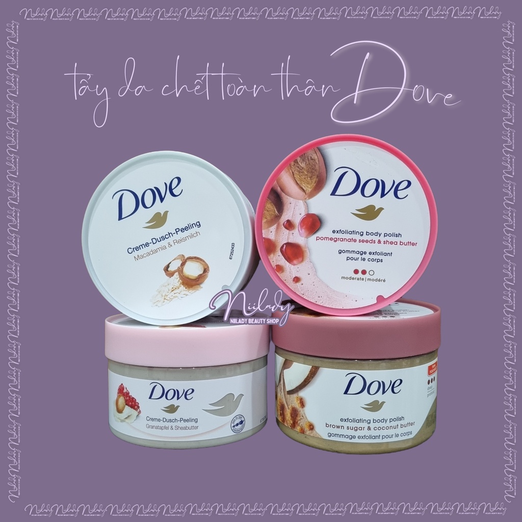 Tẩy Da Chết Toàn Thân Dove, Kem Tắm Tẩy Da Chết Dove