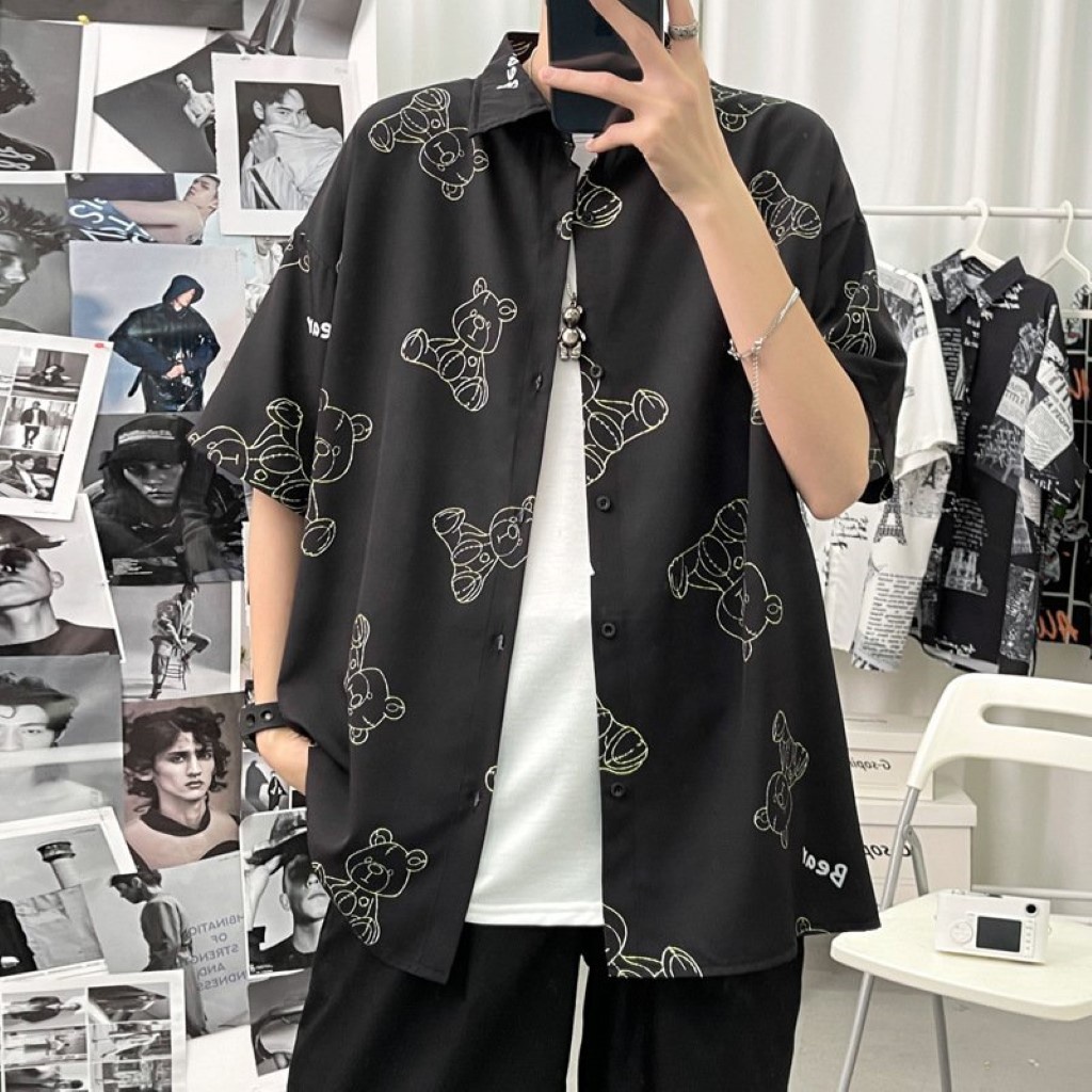 Áo sơ mi from rộng tay lỡ unisex nam nữ , sơ mi nam nữ vải voan lụa mịn mát free size 40kg - 70kg