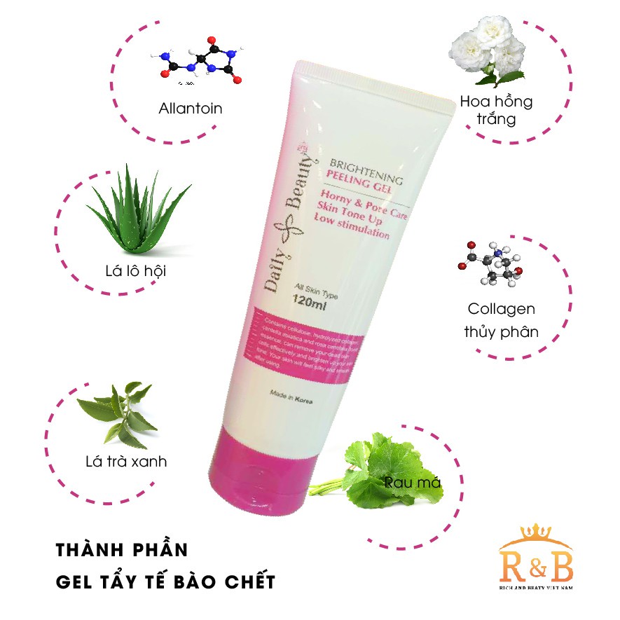 Tẩy da chết bringtening peeling gel RB thích hợp với mọi loại da tuýp 120ml - 1234518