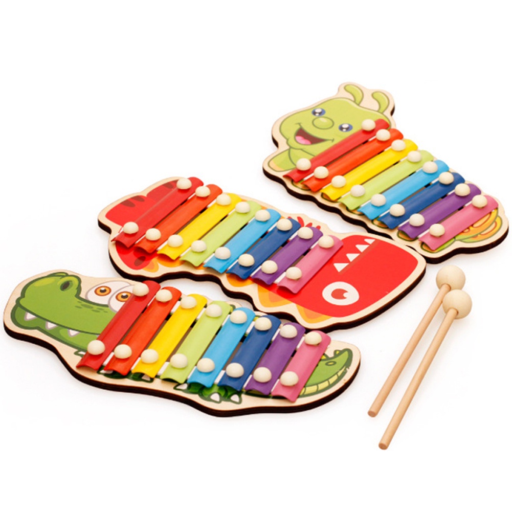 Đàn Gỗ 8 Âm Thanh Hình động vật, hình thú, Đàn Piano Xylophone, đồ chơi giáo dục Montessori