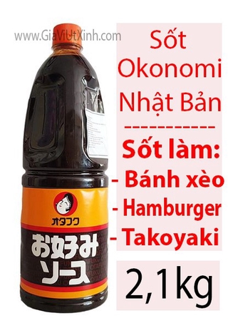 [CHÍNH HÃNG] NƯỚC SỐT OKONOMI OTAFUKU 2,1KG - SỐT LÀM BÁNH XÈO NHẬT BẢN + TAKOYAKI