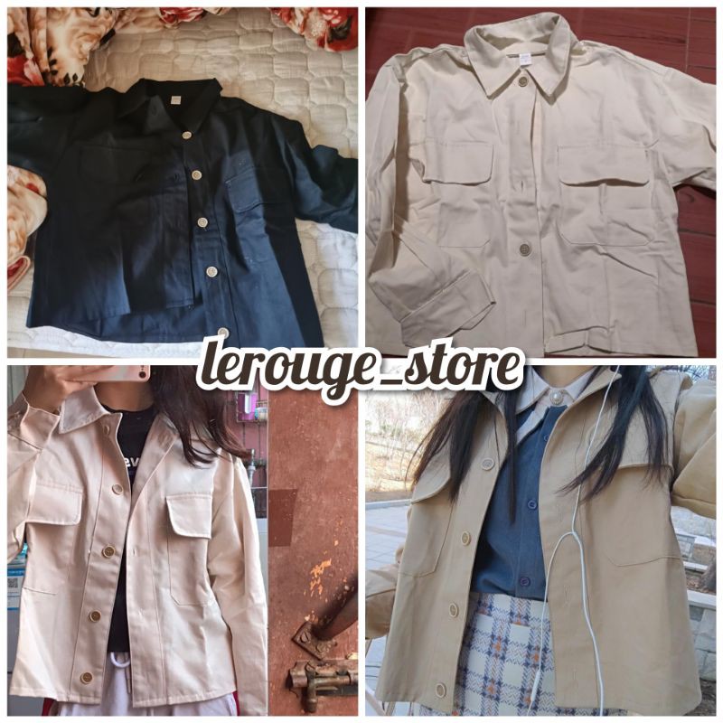 [Order] Áo khoác túi hộp ulzzang dáng ngắn thời trang (ảnh thật) | BigBuy360 - bigbuy360.vn