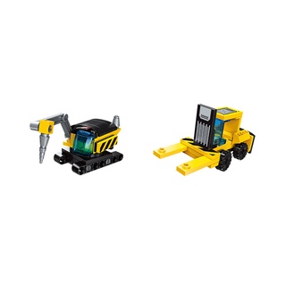 Xếp hình mô hình xe đua từ các loại xe công trình sáng tạo 8 trong 1 cho bé