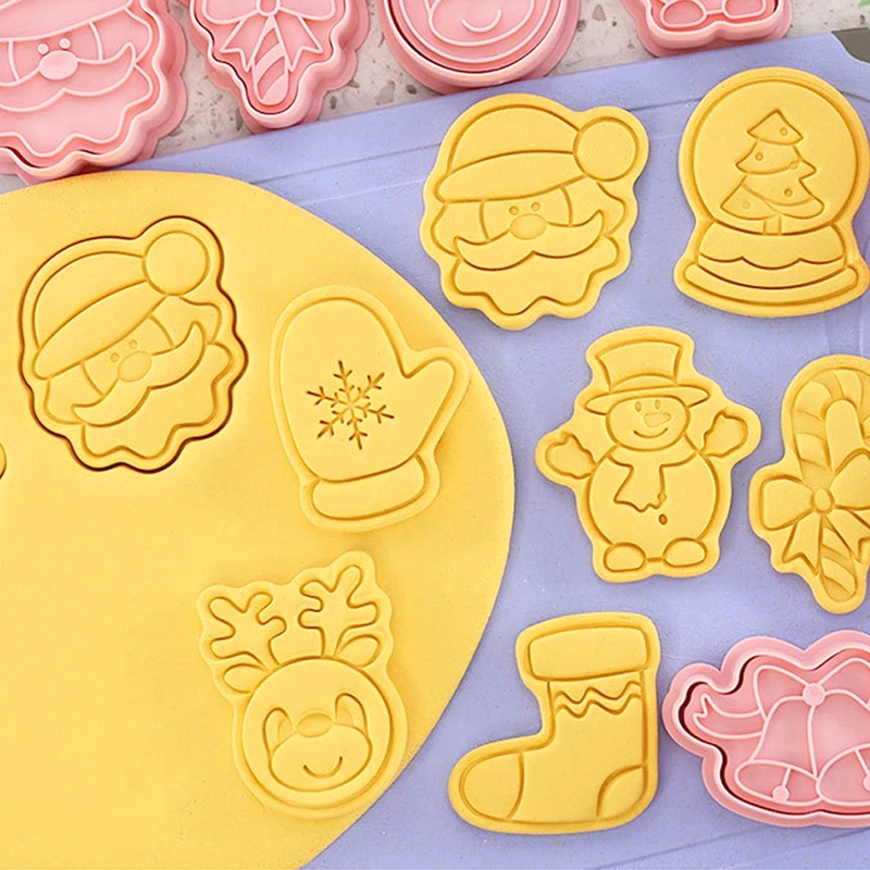 Set 8 khuôn làm bánh quy bằng nhựa ABS kiểu dáng hoạt hình dễ thương