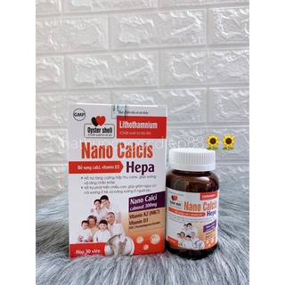 Viên uống NANO CALCIS HEPA - bổ sung canxi từ vỏ sò, tảo biển cho bà bầu, trẻ em (Lọ 30 viên)