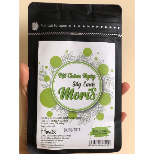 Bột chùm ngây Moris- nguyên gói 100gram