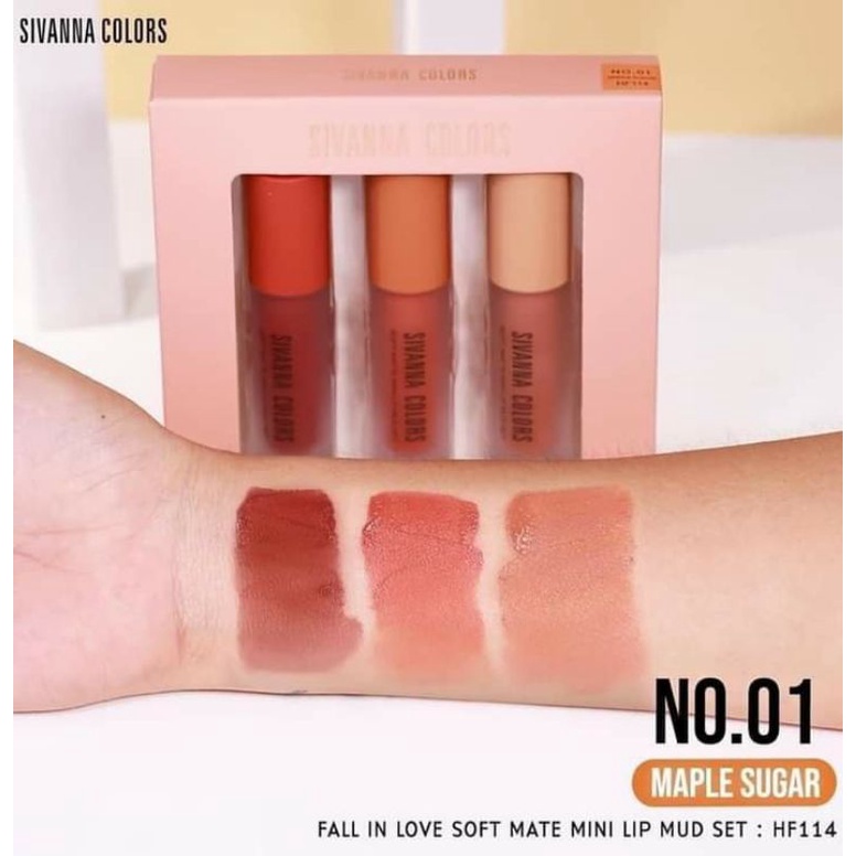 💋  SET SIVANNA FALL IN LOVE MATTE LIP THÁI LAN SET SON 3 CÂY  CHÍNH HÃNG💋