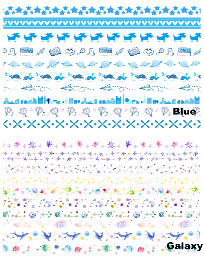 Bộ 10 Cuộn Băng Keo Nhiều Màu