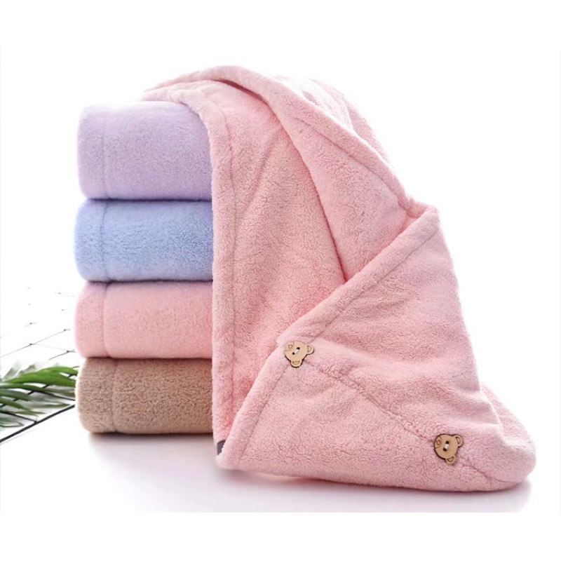 KHĂN SẤY TÓC LÔNG CỪU SIÊU THẤM HÚT MỀM MỊN LOẠI DÀY 2 LỚP