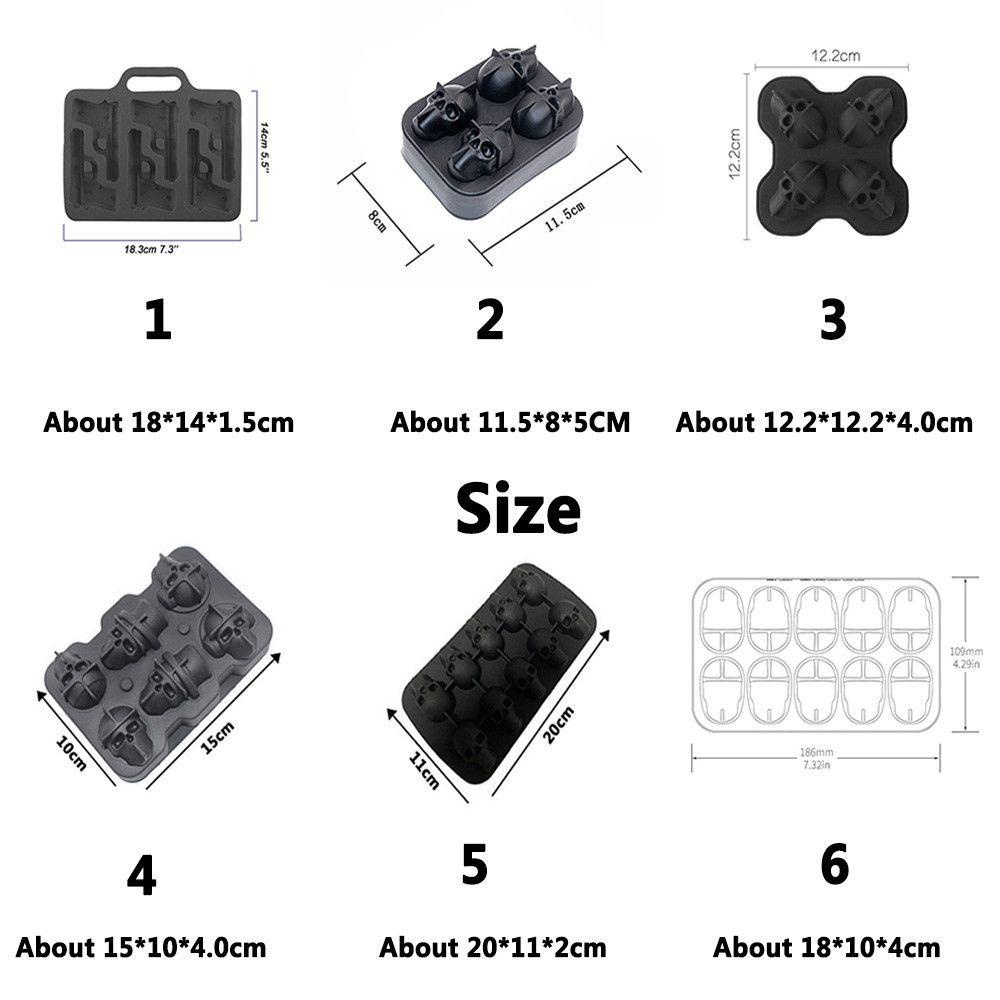 Jane Khuôn Làm Kem Que Hình Đầu Lâu Có Thể Tái Sử Dụng Làm Quà Tặng Giáng Sinh