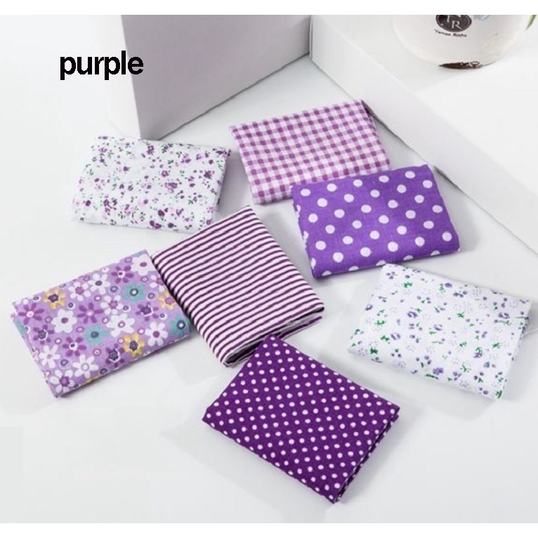 Set 7 Tấm Vải cotton 20x20cm Họa Tiết Xinh Xắn Dùng Để May Vá Áo Quần Đa Năng Tiện Dụng