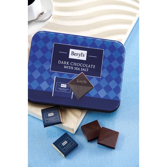 (2 vị) Dark Chocolate Beryl's hộp gift box 216g và hộp thiếc 108g socola đắng nguyên chất