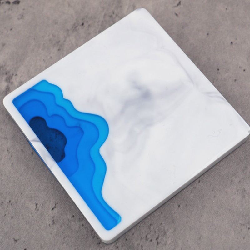 Sa Khuôn Silicon Hình Tròn / Vuông Làm Khay Resin Epoxy Resin Để Bàn Trang Trí Tiệc Cưới Tại Nhà