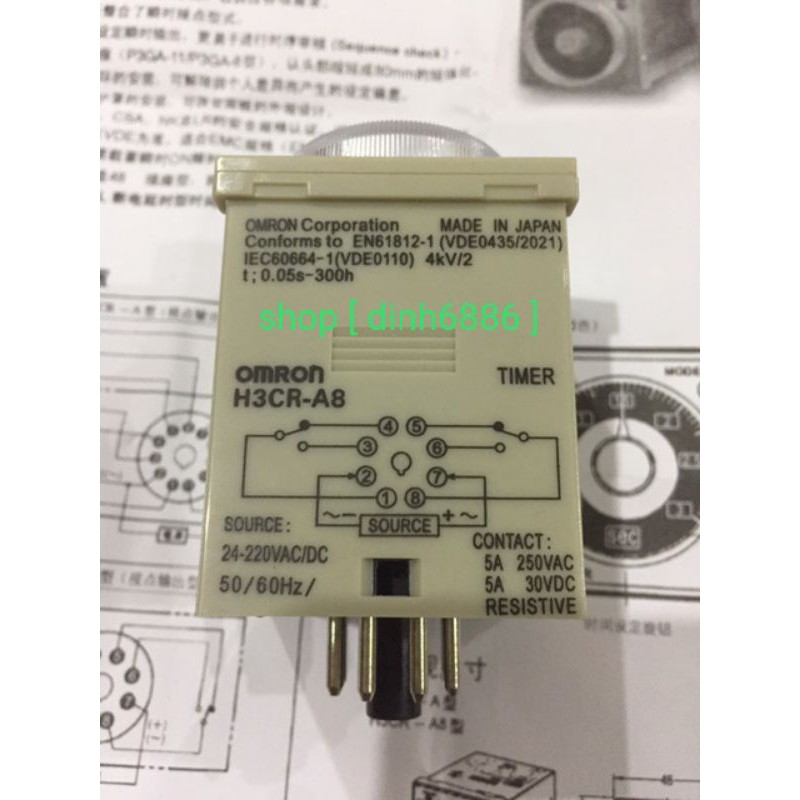 Rơ le thời gian H3CR-A8