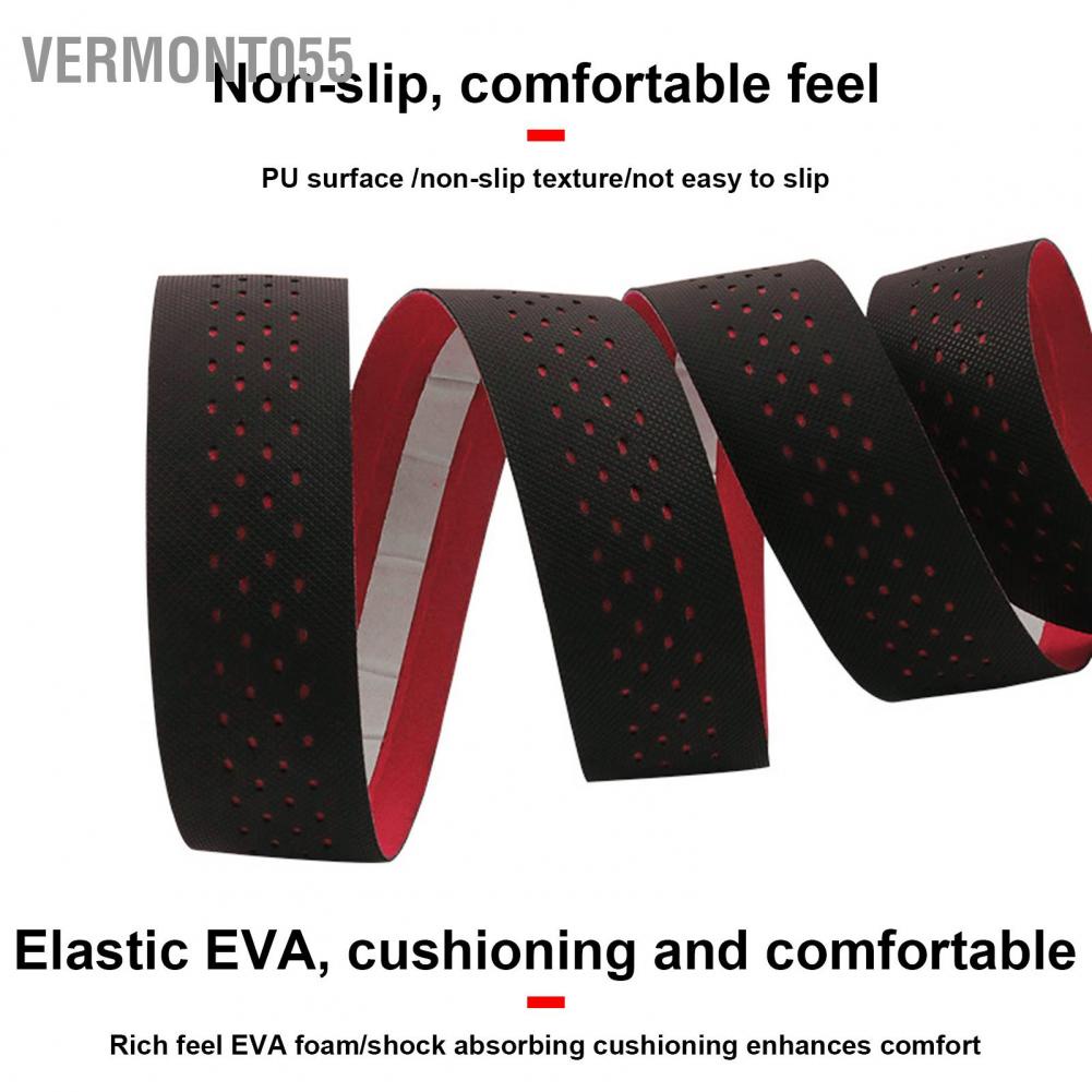 Vermont055 Punching Style 1Pair Road Bike Handlebar Tapes Non‑Slip Bicycle Handle Bar Wrap Belt