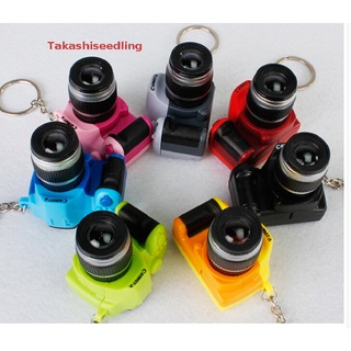 (Takashiseedling) Cute Mini Toy Camera Charm Keychain With Flash Light&Sound Effect Gift  