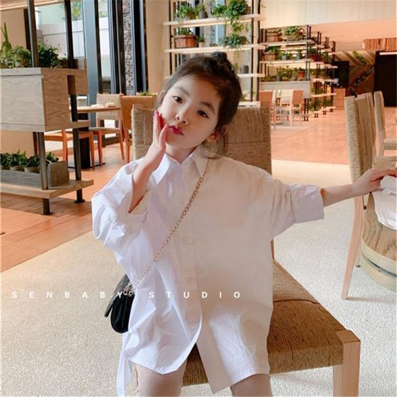 Áo sơ mi trắng/Áo vest không tay kiểu dáng thời trang cho bé gái