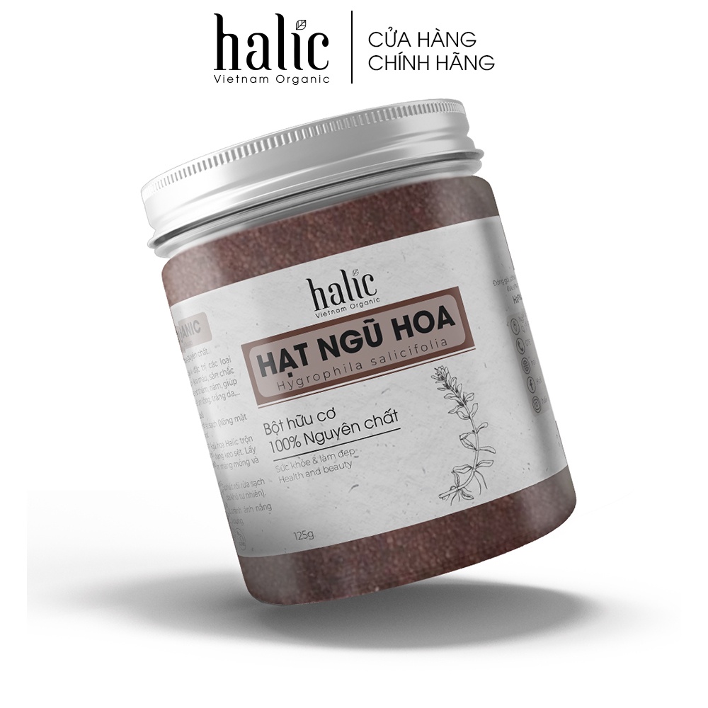 Hạt Ngũ Hoa nguyên chất Halic Organic 125G đắp mặt nạ giảm mụn, mờ thâm, dưỡng trắng da, làm dịu vết viêm