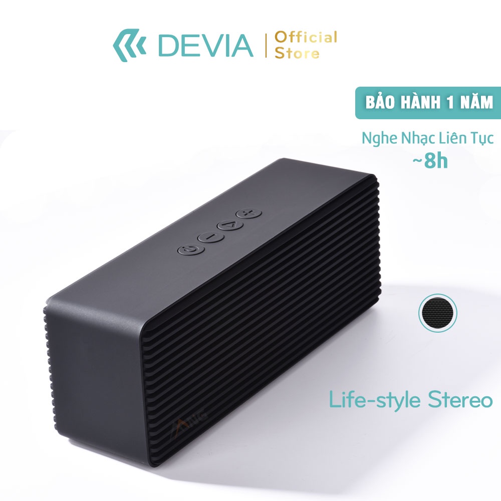 Loa không dây bluetooth DEVIA life style nghe nhạc 8h liên tục, có mic hỗ trợ cuộc gọi hàng chính hãng bảo hành 1 năm