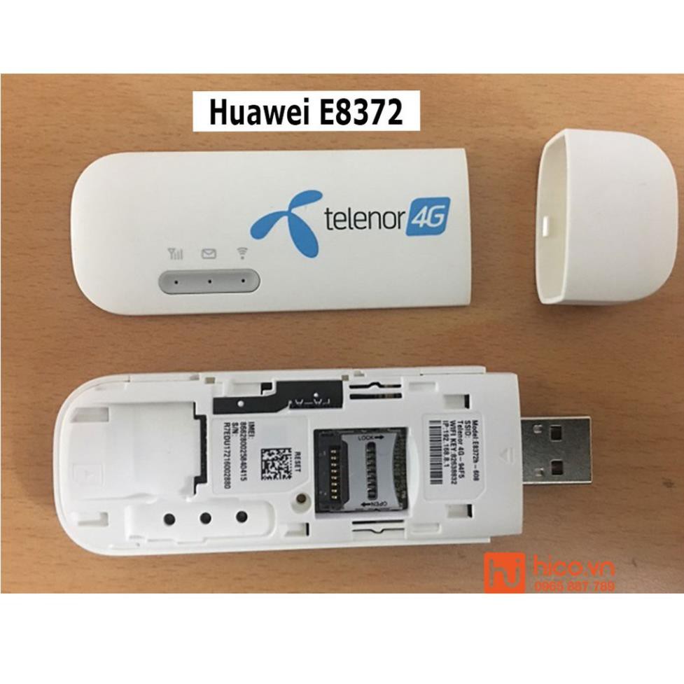(giá khai trương) Huawei E8372 Usb Dcom Phát Wifi Tốc Độ Chuẩn 4G Tốc Độ Cao Dùng Đa Mạng