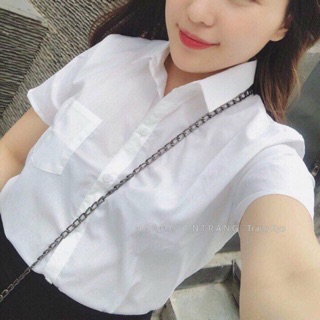 Áo sơ mi trắng cộc tay bao đẹp