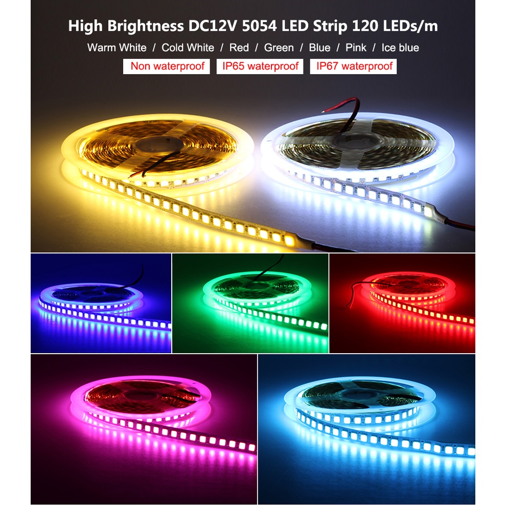 Dây Đèn Led 5m Linh Hoạt Smd 5054 5050 Rgb 12v 120 bóng / M Chống Thấm Nước