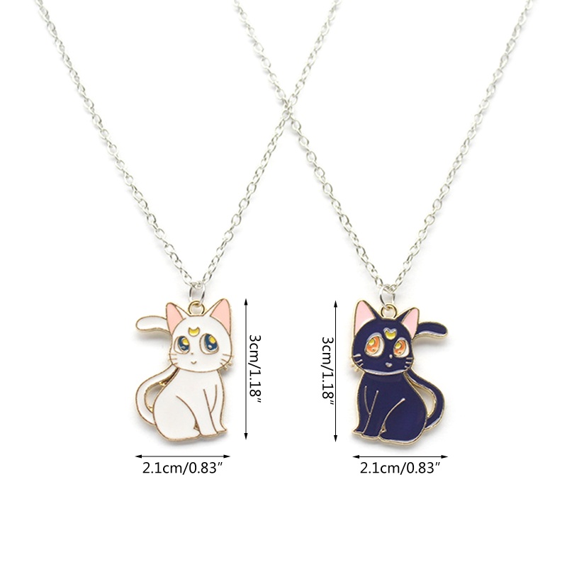 Set 2 Vòng cổ Mặt Mèo Con Dễ Thương Cho Bạn Thân