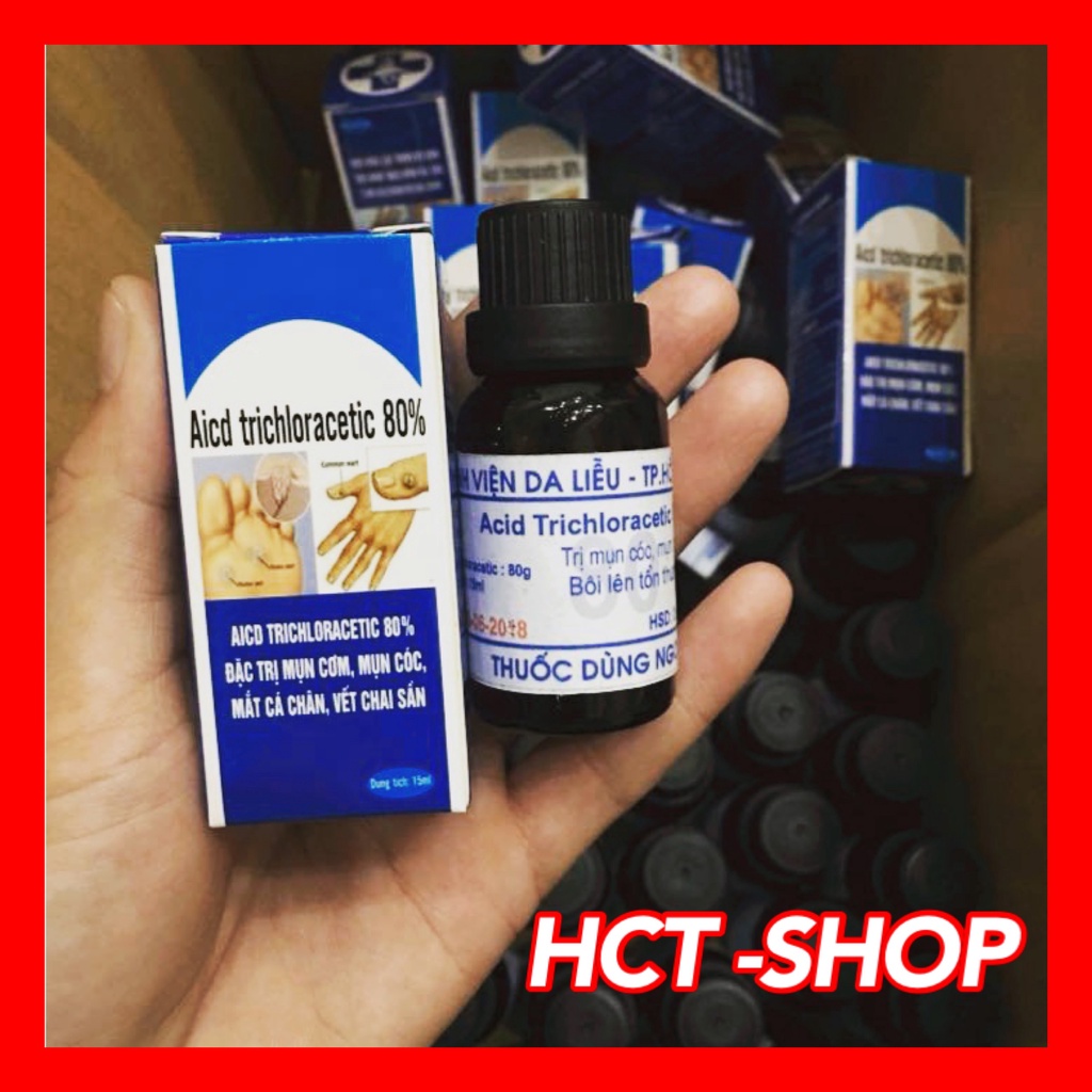 Loại Bỏ Mụn Cơm - Mụn Cóc - Mắt Cá Chân Viện Da Liễu - Acid Trivhloracetic 80%