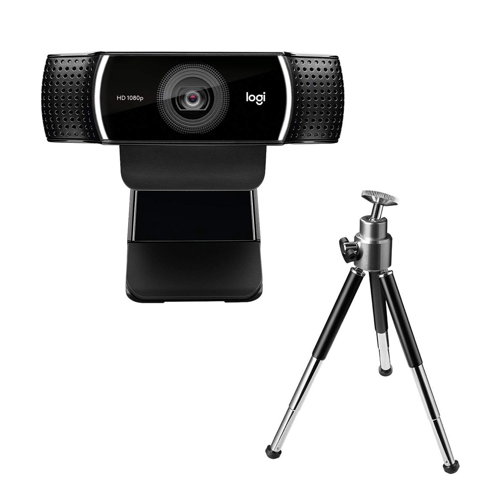 Webcam logitech C922 pro HD, autofocus dùng rất tốt cho học online, hội họp và livestreams, có hỗ trợ mic kép