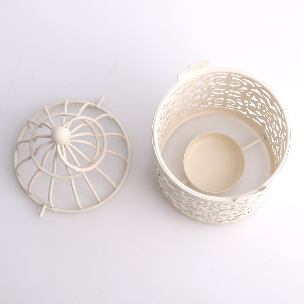 Giá Đỡ Đèn Cầy Bằng Kim Loại Hình Lồng Chim Độc Đáo Trang Trí Nhà Cửa R12
