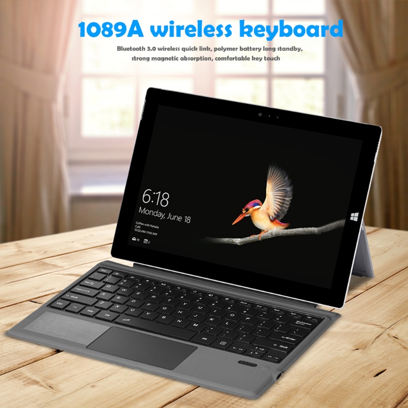Bàn phím không dây kết nối Bluetooth 3.0 siêu mỏng cho Microsoft- Surface Pro 3/4/5/6/7 Tablet PC