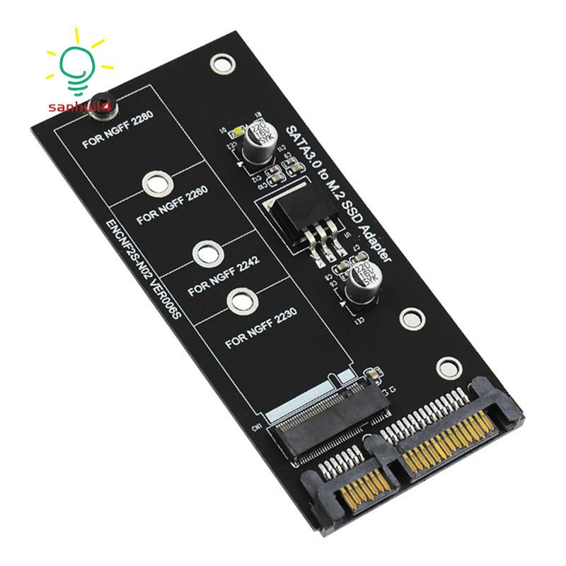 Adapter Chuyển Đổi M.2 SATA M2 Sang SATA M.2 NGFF 2.5inch SATA3 Card B Key B Cho 2230-2280 M2 SSD