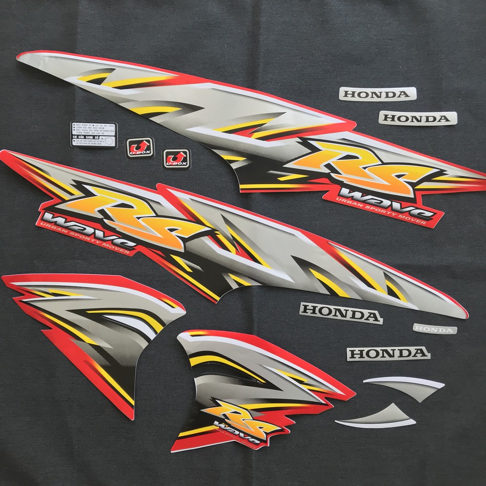 Bộ tem xe WAVE RS 100CC ( nhiều màu )