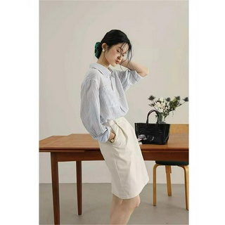 74152 Áo Sơ Mi Sọc Xanh Pháp